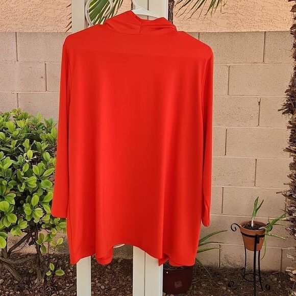 - Bob Mackie lightweight poly blend red jacket size large - Picture 2 of 5